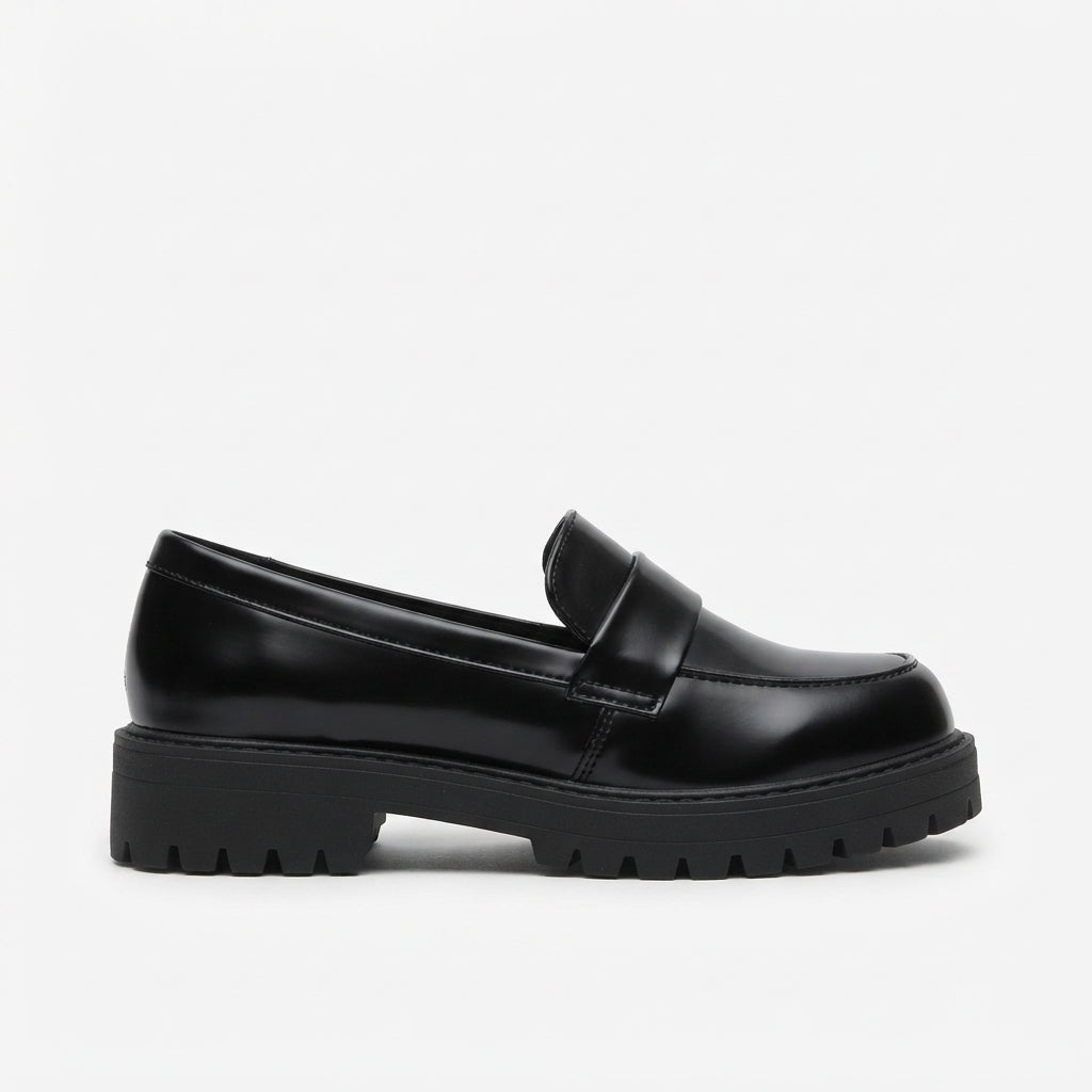 Chunky Penny Loafers, Platform Sole with Arch Support