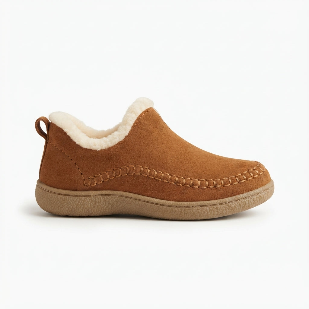 Fleece Lined Ankle Boots, Cushioned Anti Slip Sole