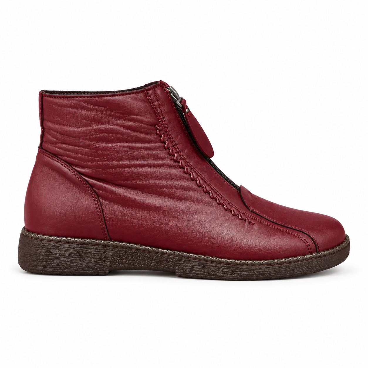 Fleece Lined Leather Ankle Boots for Cold Winter Days