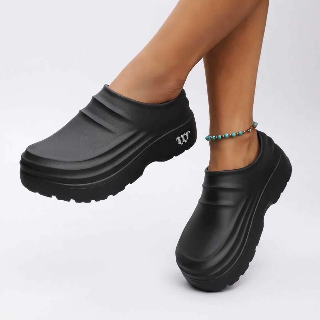 Waterproof Platform Clogs, Gel Insole Wide Fit Sole