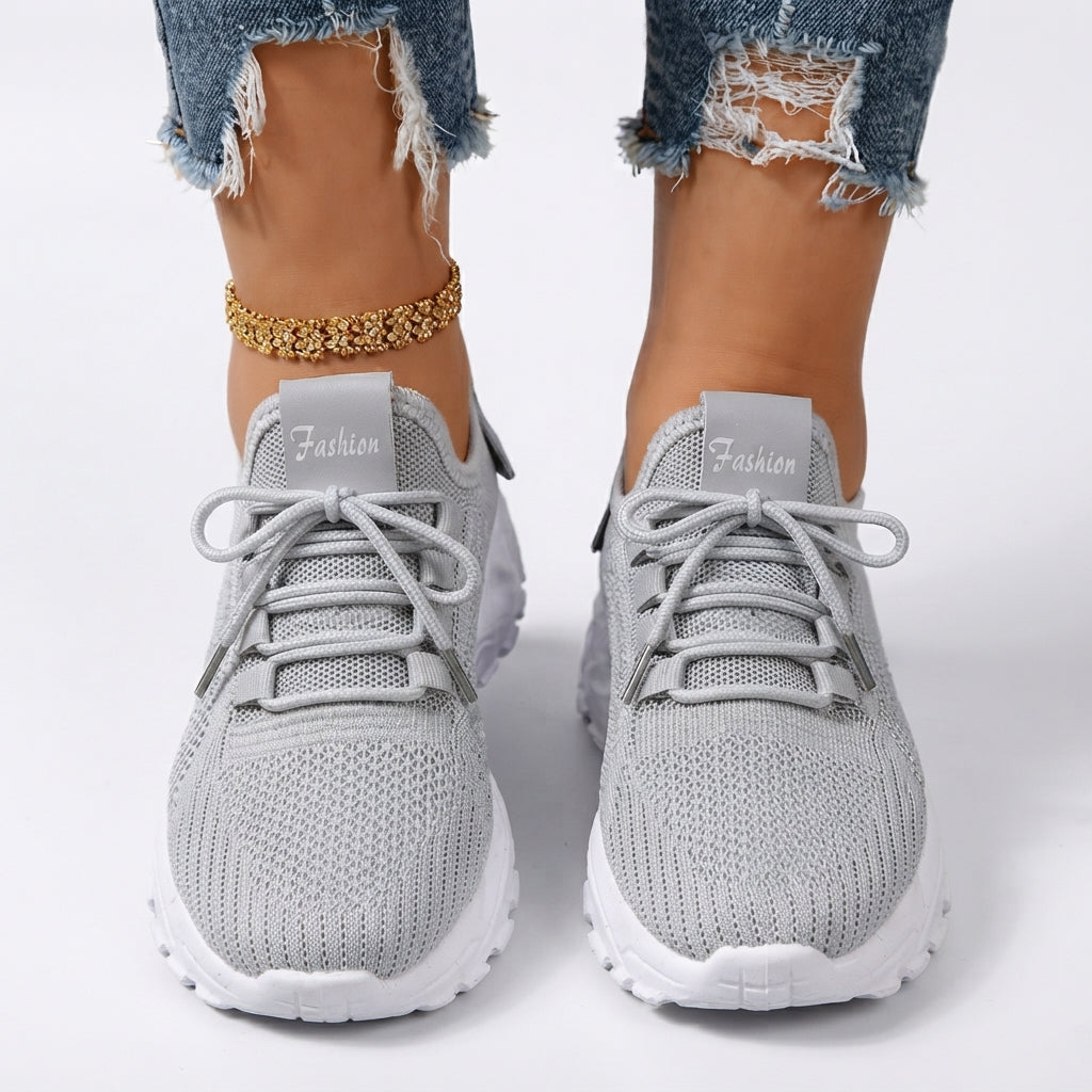Knit Trainers with Arch Support, Wide Toe Box Comfort