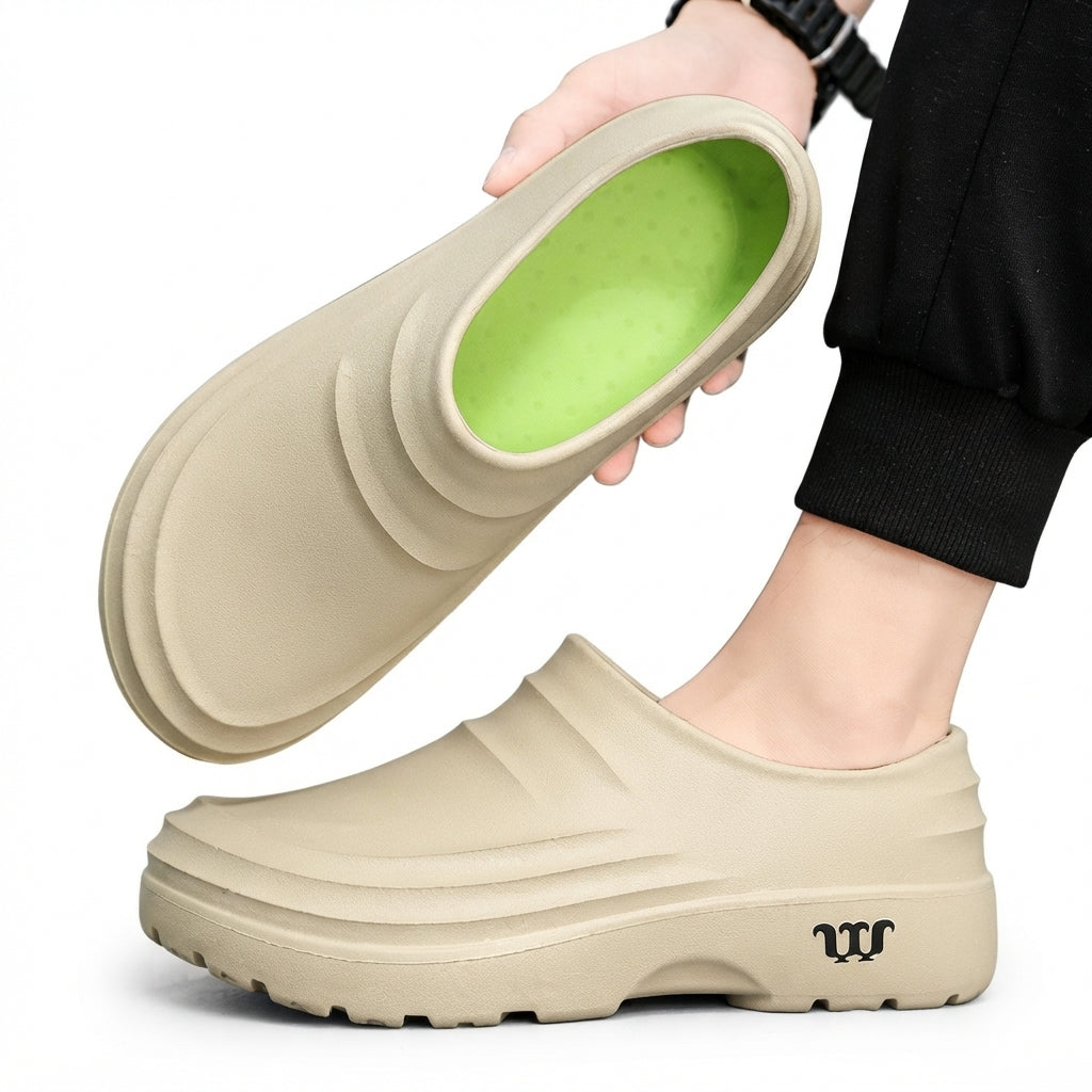 Waterproof Platform Clogs, Gel Insole Wide Fit Sole
