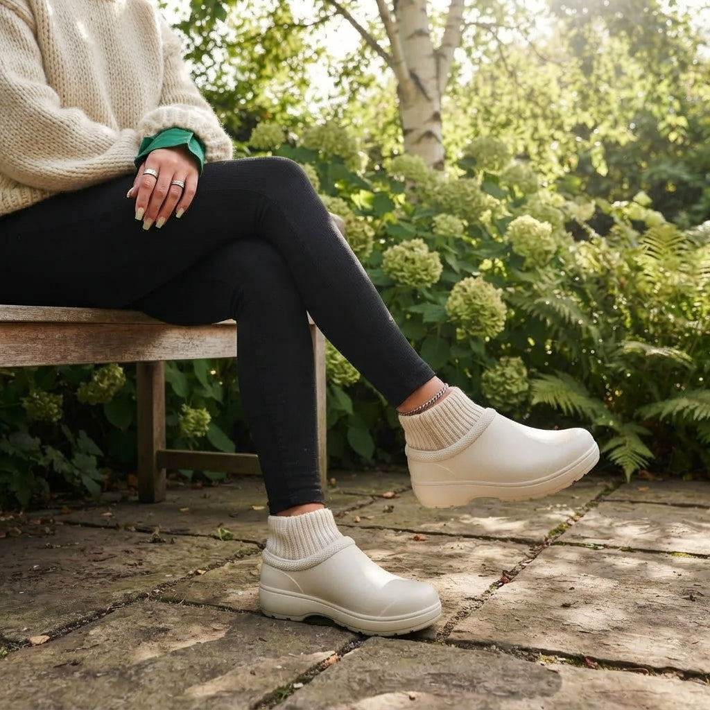 Wool-Lined Clogs, Water-Resistant Cushioned Cloud Sole