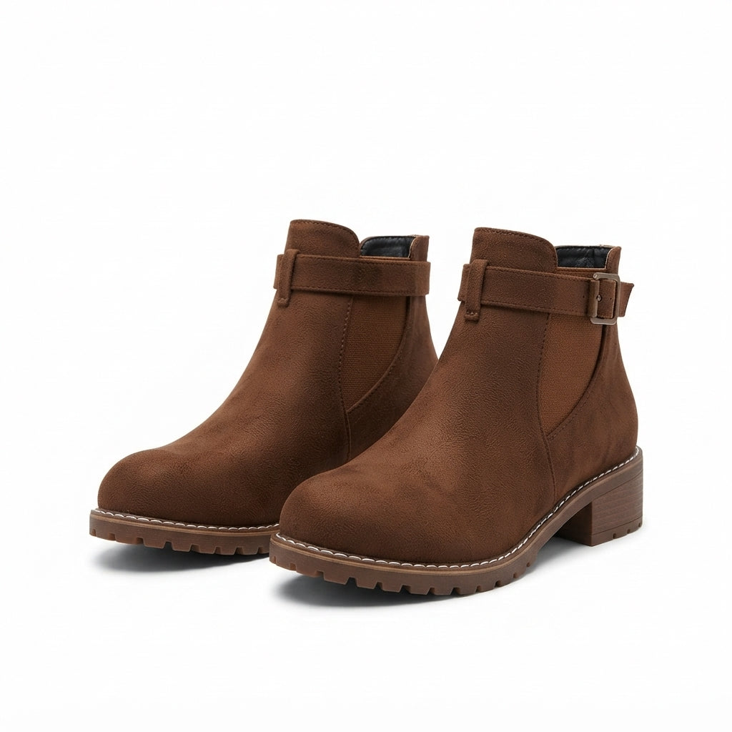 Heeled Chelsea Ankle Boots, Elastic Side Panel Fit