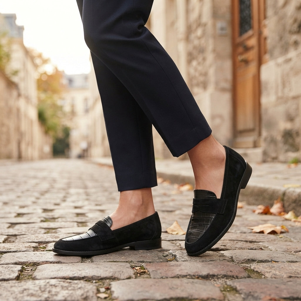 Penny Loafers with Cushioned Insole, Flat Slip-On Shoes