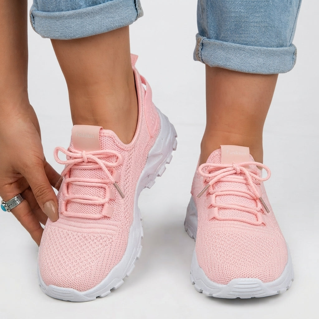 Knit Trainers with Arch Support, Wide Toe Box Comfort