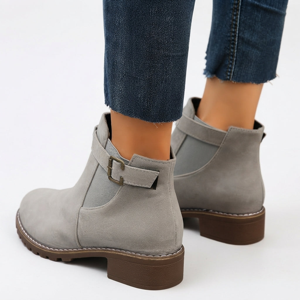 Heeled Chelsea Ankle Boots, Elastic Side Panel Fit