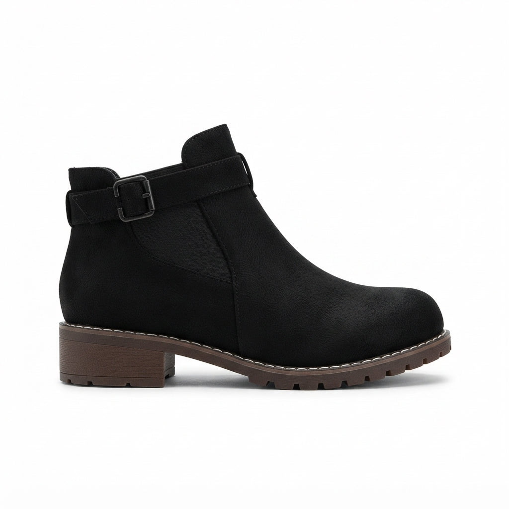 Heeled Chelsea Ankle Boots, Elastic Side Panel Fit