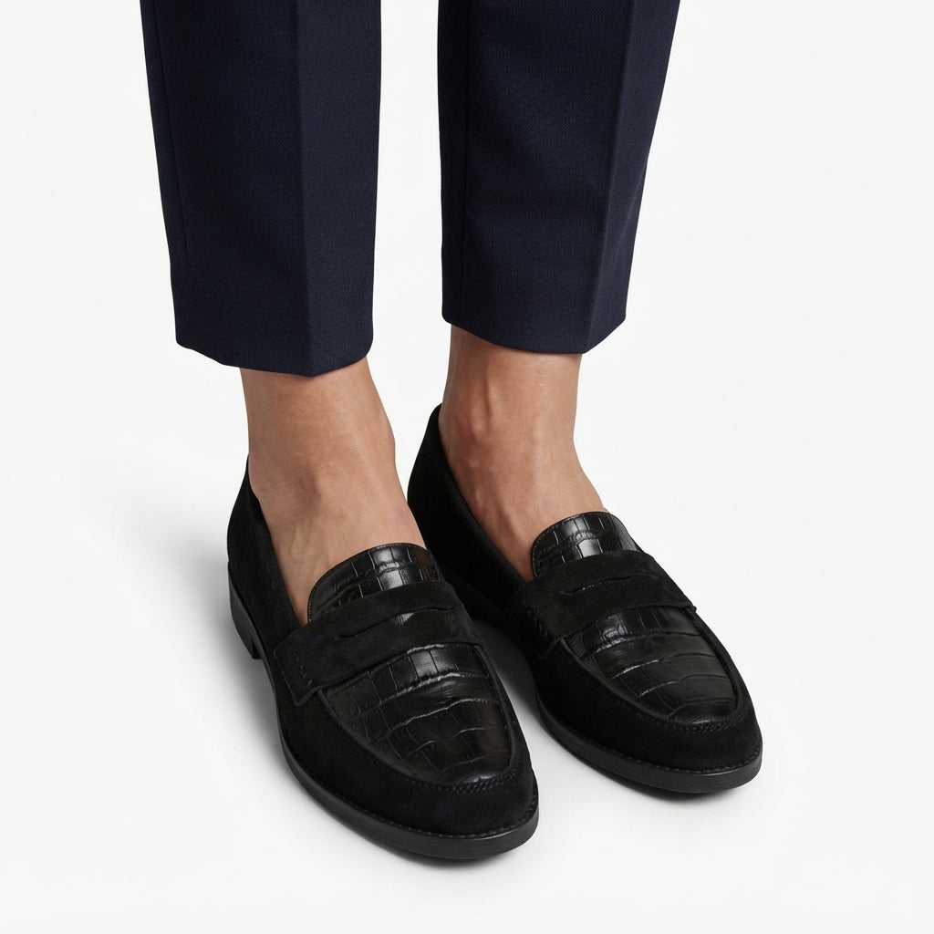 Penny Loafers with Cushioned Insole, Flat Slip-On Shoes