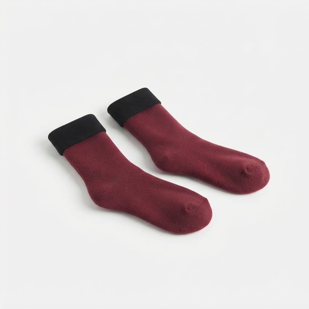 Fleece Lined Thermal Calf Socks, 5 Pair Winter Pack