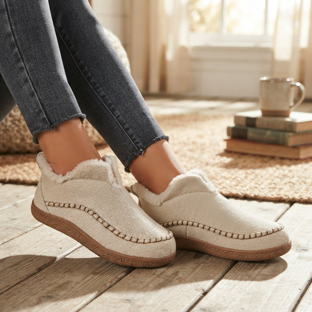 Fleece Lined Ankle Boots, Cushioned Orthopedic Comfort