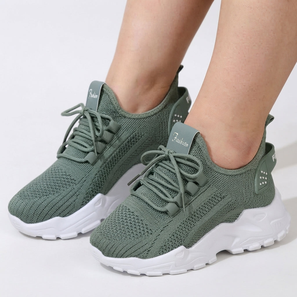 Knit Trainers with Arch Support, Wide Toe Box Comfort