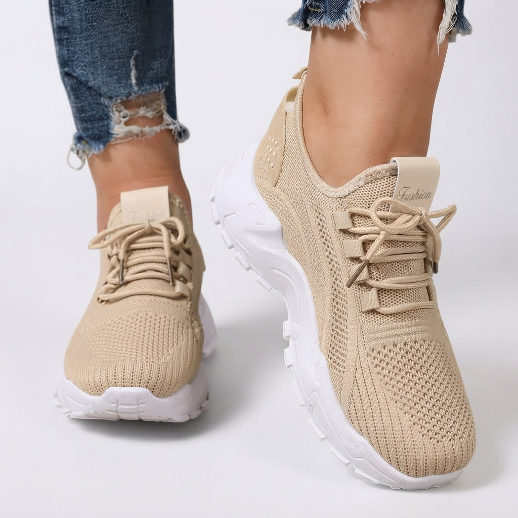 Knit Trainers with Arch Support, Wide Toe Box Comfort