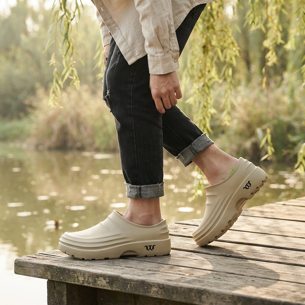 Waterproof Platform Clogs, Gel Insole Wide Fit Sole