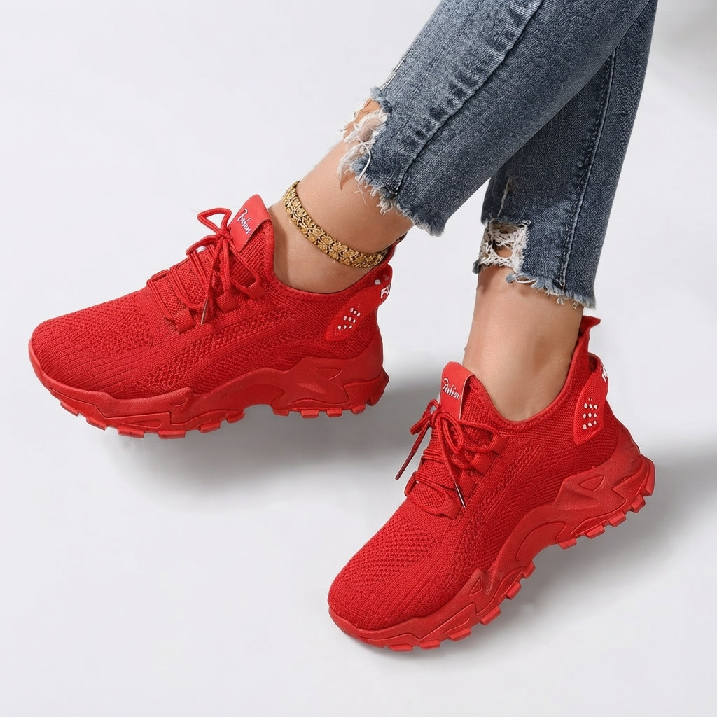 Knit Trainers with Arch Support, Wide Toe Box Comfort