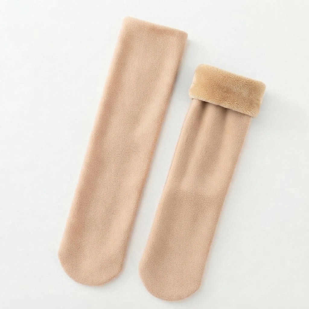 Fleece Lined Thermal Calf Socks, 5 Pair Winter Pack