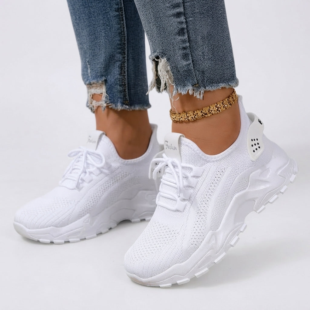 Knit Trainers with Arch Support, Wide Toe Box Comfort