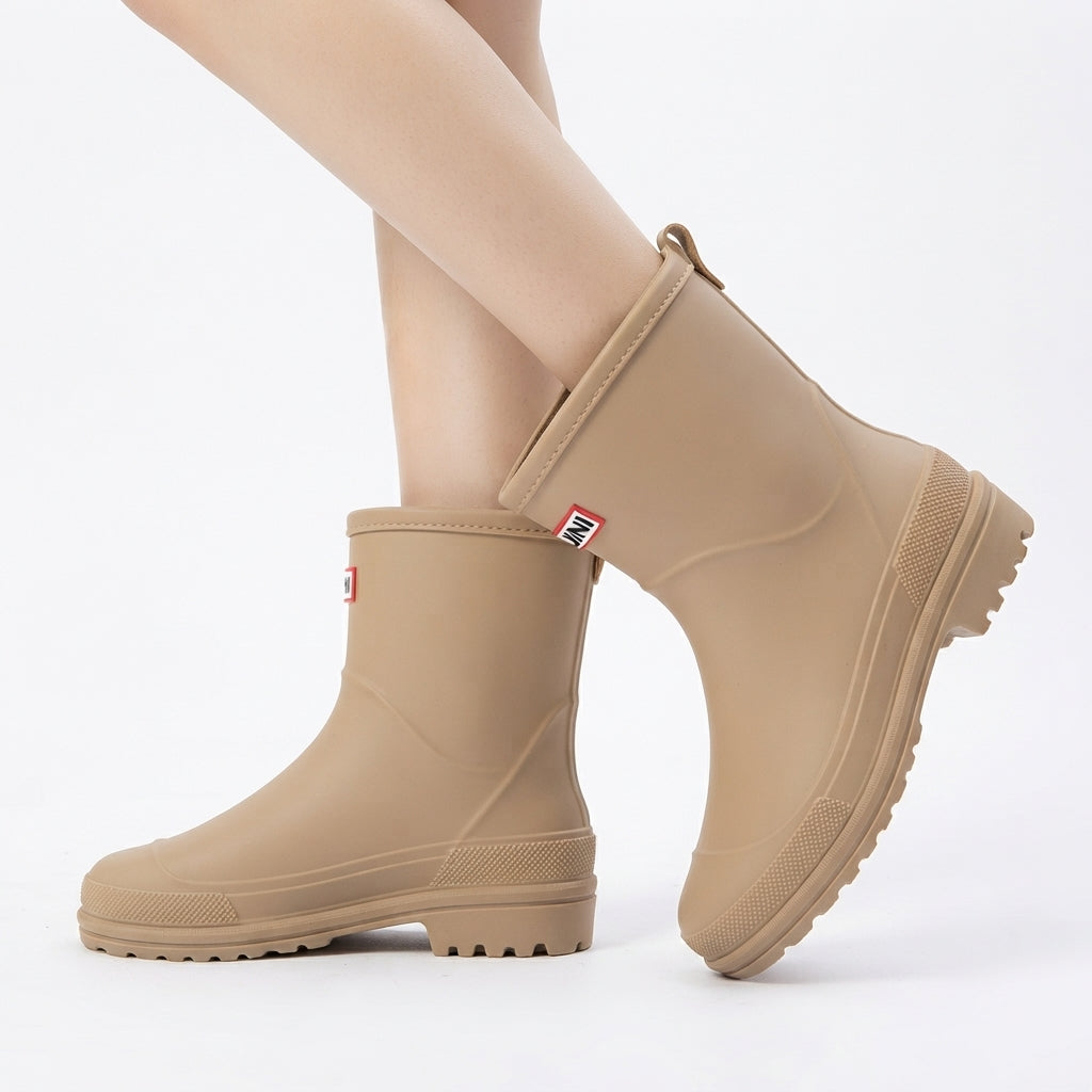 Waterproof Wellington Boots, Pull-On Rubber Rain Boots