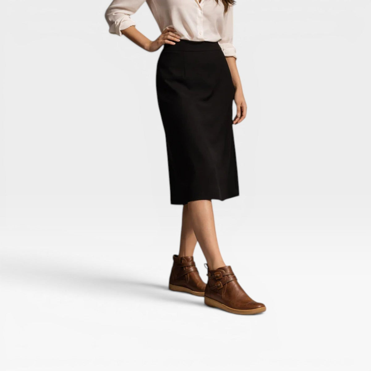 Waterproof Ankle Boots, Toggle Strap Cushioned Wedge